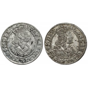 John II Casimir, Sixth of Bydgoszcz 1663 AT, set (2pcs)