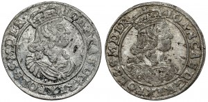 Jan II Kazimierz, Szóstak Bydgoszcz 1663 AT, zestaw (2szt)