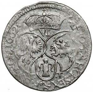 Jan II Kazimierz, Szóstak Bydgoszcz 1662 TT - typ autorski - RZADKI