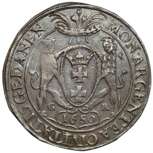 Johannes II. Kasimir, Thaler Danzig 1650 GR