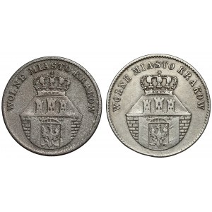Wolne Miasto Kraków, 10 groszy i 1 złoty 1835, zestaw (2szt)