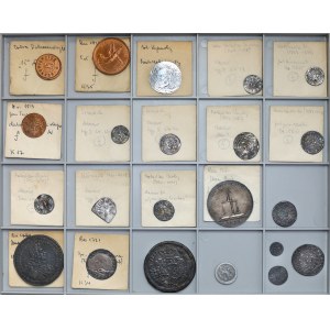 Satz von Kopien und Fälschungen von polnischen Münzen (22 Stück)