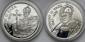 10 złotych 1998 Zygmunt III Waza - półpostać i popiersie (2szt)