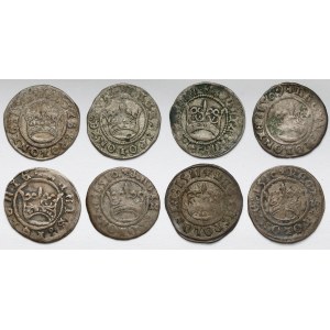 Alexander Jagiellonian and Sigismund I the Old, Cracow half-penny, set (8pcs)