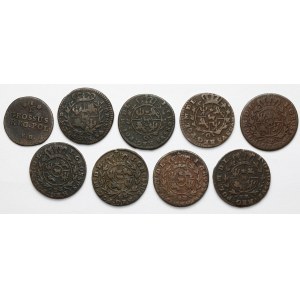 Poniatowski, Half-penny - penny 1765-1794, set (9pcs)