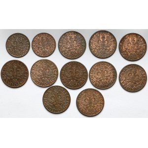 2 and 5 pennies 1938-1939, set (12pcs)