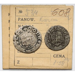 Ladislaus II Jagiello and Casimir Jagiellonian, Cracow half-penny, set (2pcs)