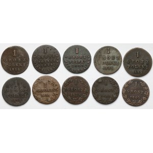 1 Pfennig 1816-1840, Satz (10 Stck.)