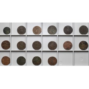Poniatowski, Half-penny and Penny 1764-1789, set (16pcs)