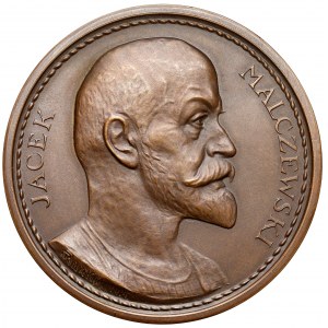 Jacek Malczewski Medaille 1924 - Auflage 100 Stück. (Raschka) - dunkle Bronze