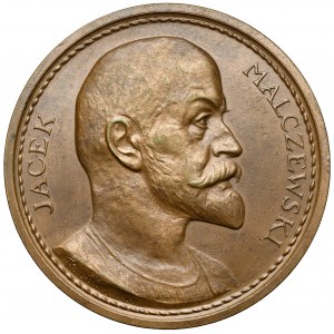 Jacek Malczewski 1924 medal - mintage of 100 pcs. (Rashka) - light bronze