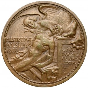 Medal Jacek Malczewski 1924 - nakład 100 szt. (Raszka) - jasny brąz