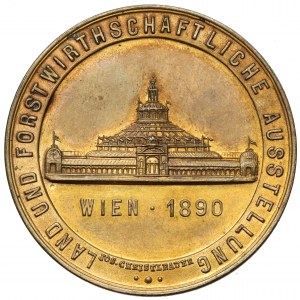 Austria, Franz Joseph I, Medal 1890 - Land und Forstwirthschaftliche Ausstellung, Wien