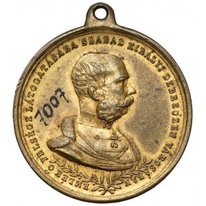 Austro-Węgry, Franciszek Józef I, Medal 1890 - Emlék ö Felsége Látogatására Szabad Királyi Debreczen Városaban