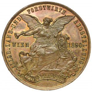 Austria, Franz Joseph I, Medal 1890 - Allge Land-und Forstwirth Austellung, Wien
