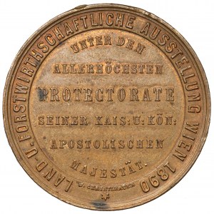 Österreich, Franz Joseph I., Medaille 1890 - Land und Forstwirthschaftliche Ausstellung, Wien