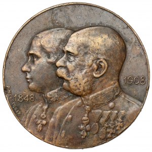 Österreich, Franz Joseph I., Medaille 1908 - Kaiser-Jubiläums-Renntag der Wiener Trabrenn