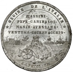 Włochy, Medal 1849 - Coquerico Oudinot de Reggio