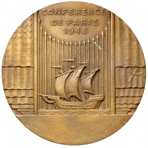 Frankreich, Medaille 1946 - Konferenz von Paris 1946 / Pariser Konferenz 1946