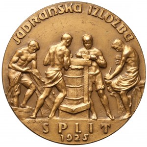 Serbien (?), Alexander I., Medaille - Jadranska Izložba Split 1925