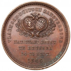 Belgium, Medal 1846 - National Feest te Brussel