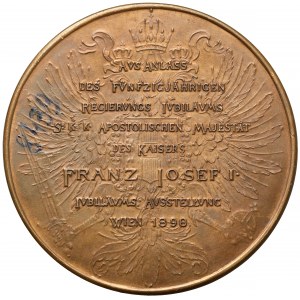Austria, Franz Joseph I, Medal 1898 - Jubiläums Austellung, Wien