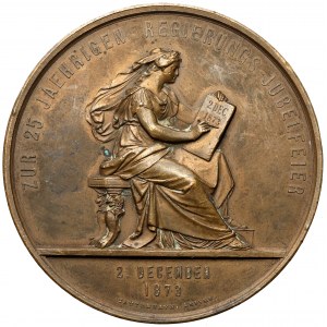Austria, Franciszek Józef I, Medal 1873 - Zur 25 Jaehrigen Regienrungs-Jubelfeier / na 25-lecie rządów