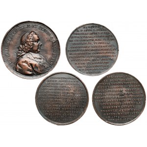 Galvanic copies of the reverses of Zaluski's suite and medal (4pcs)