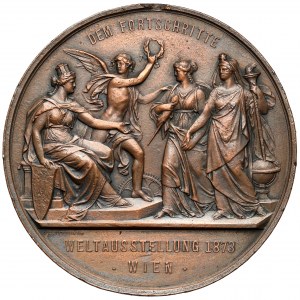 Austria, Franciszek Józef I, Medal 1873 - Dem Fortschritte Weltausstellung