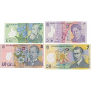 Rumunia, 1 - 50 Lei 2005 - polimery (4szt)