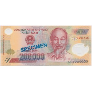 Wietnam, 200.000 Dong (2006) - SPECIMEN - polimer