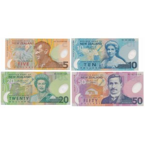 New Zealand, 5 - 50 Dollars (1999-2005) - Polymers (4pcs)