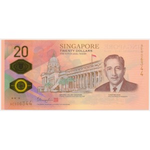 Singapore, 20 Dollars (2019) - Polymer