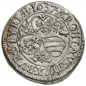 Austria, Ferdynand III, 3 krajcary 1637, Graz