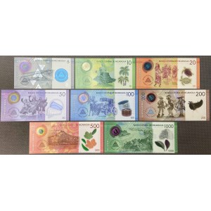 Nicaragua, 5 - 1.000 Cordobas (2014-2019) - Polymers (8pcs)