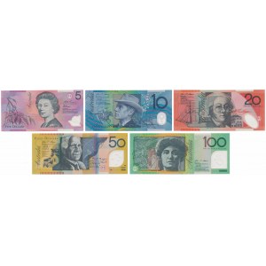 Australia, 5 - 100 Dollars 1995-2014 - Polymers (5pcs)