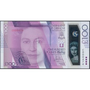 Gibraltar, 100 Pounds 2015 - polimer