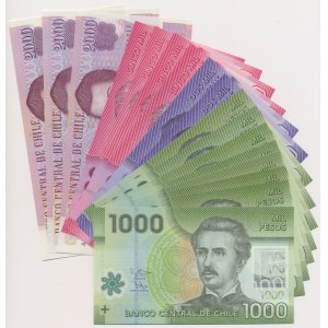 Chile, 1.000 - 5.000 Pesos 2004-2018 - Polymere (17pc)