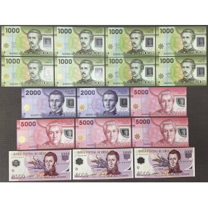 Chile, 1.000 - 5.000 Pesos 2004-2018 - Polymere (17pc)