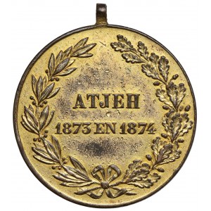 Niederlande, Wilhelm III. der Niederlande, Medaille 1873-1874 - Atjeh