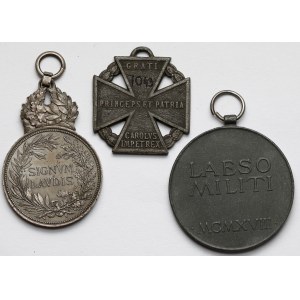 Austro-Hungarian medals and decorations set (3pcs)