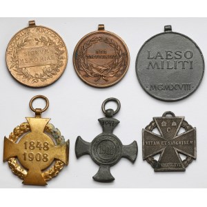 Austro-Węgry, zestaw medali i odznaczeń (6szt)