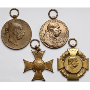 Austro-Hungarian medals and decorations set (4pc)