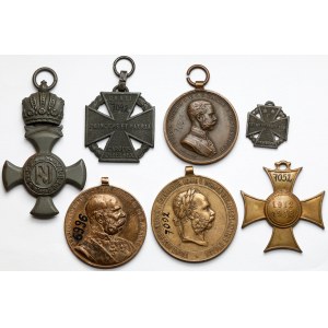Austro-Węgry, zestaw medali i odznaczeń (7szt)