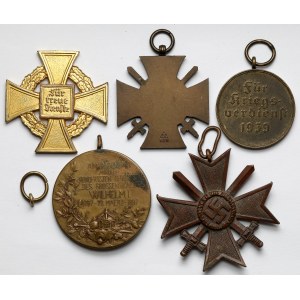 Germany, set of medals and decorations (5pcs)