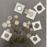 Zestaw drobnych monet zagranicznych, głównie Niemcy