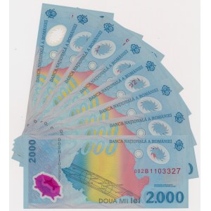 Rumunia, 2.000 Lei 1999 - B - polimery (8szt)