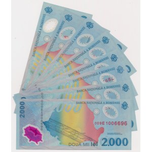 Rumänien, 2.000 Lei 1999 - E - Polymere (8 St.)