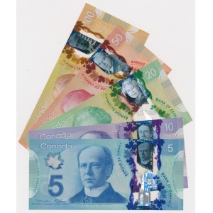 Canada, 5 - 100 Dollars 2011-2013 - polymers (5pcs)