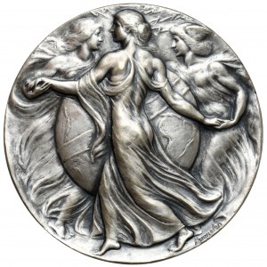 Belgien, Medaille 1935 - anlässlich des 50-jährigen Bestehens des internationalen Straßenbahnverbandes....